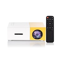 Proyector Portatil Multimedia LED 1080P Con Control Remoto y HDMI - Amarillo